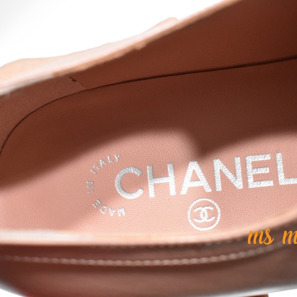 NIB CHANEL PINK CALFSKIN MOCASSINS LOAFERS Flat - Picture 7 of 8